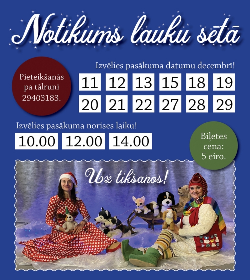 Datumi pasākumam - notikums lauku sētā, ar rūķiem