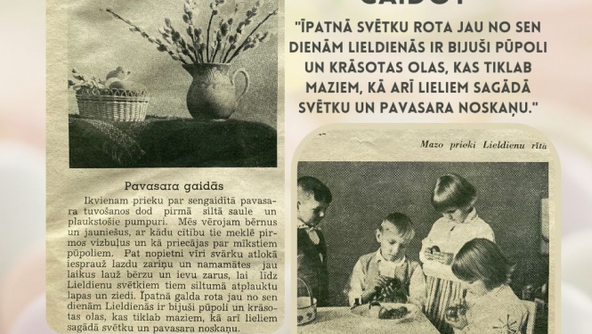 Lieldienas gaidot, publikācija no 1939. gada