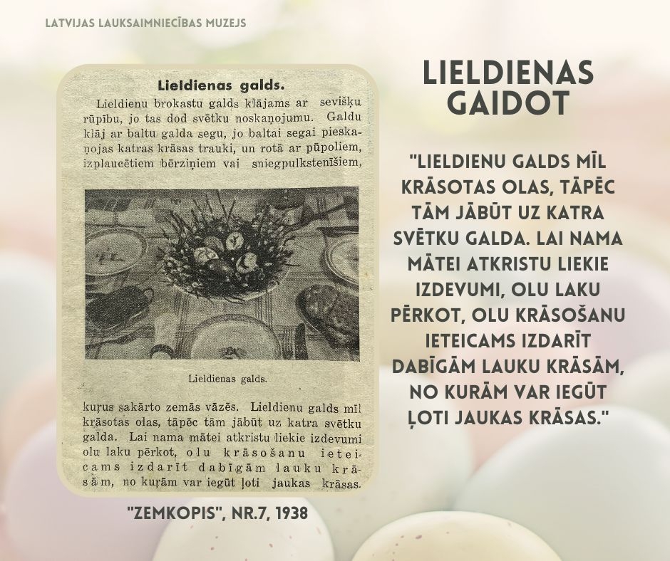 Lieldienas gaidot, publikācija no 1939. gada