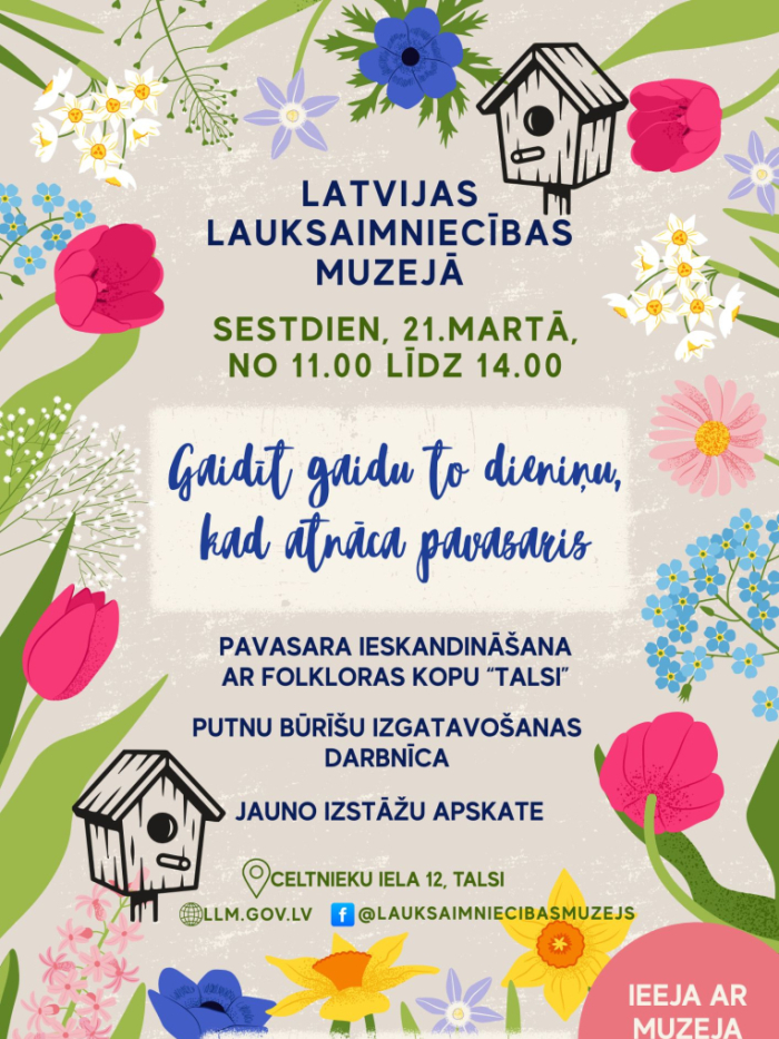 Krāsaina, pavasara noskaņās pavasara ieskandināšanas pasākuma afiša